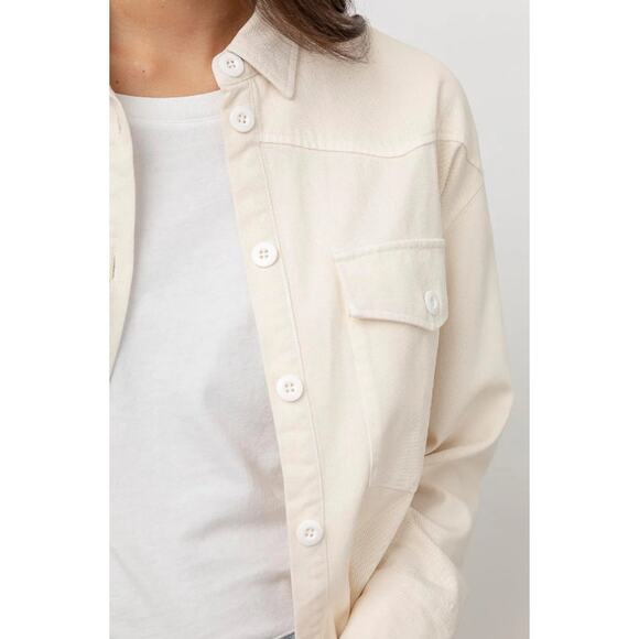 Rails SZ S August Shirt Jacket-Ecru Heavyweight NWT $198 - Picture 2 of 9